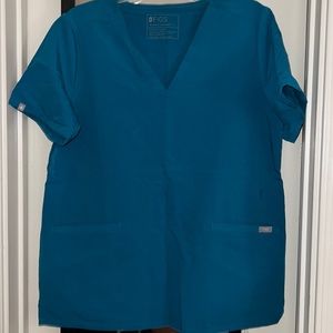 Figs  scrub top pacific blue size L